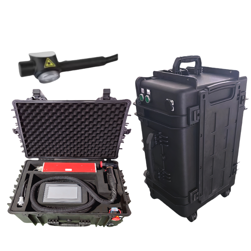 Máquina de limpieza láser tipo equipaje FIYID 200W 300W, limpiador removedor de óxido para productos de caucho, aleaciones de acero, productos de aluminio y otros metales.