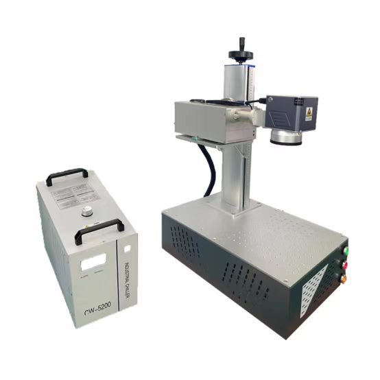 Máquina de marcado láser de fibra 20/30W/50W/100W Máquina de grabado láser de escritorio Máquina de marcado láser Máquina de grabado y marcado de metales con área de escaneo de 4.3” X 4.3”