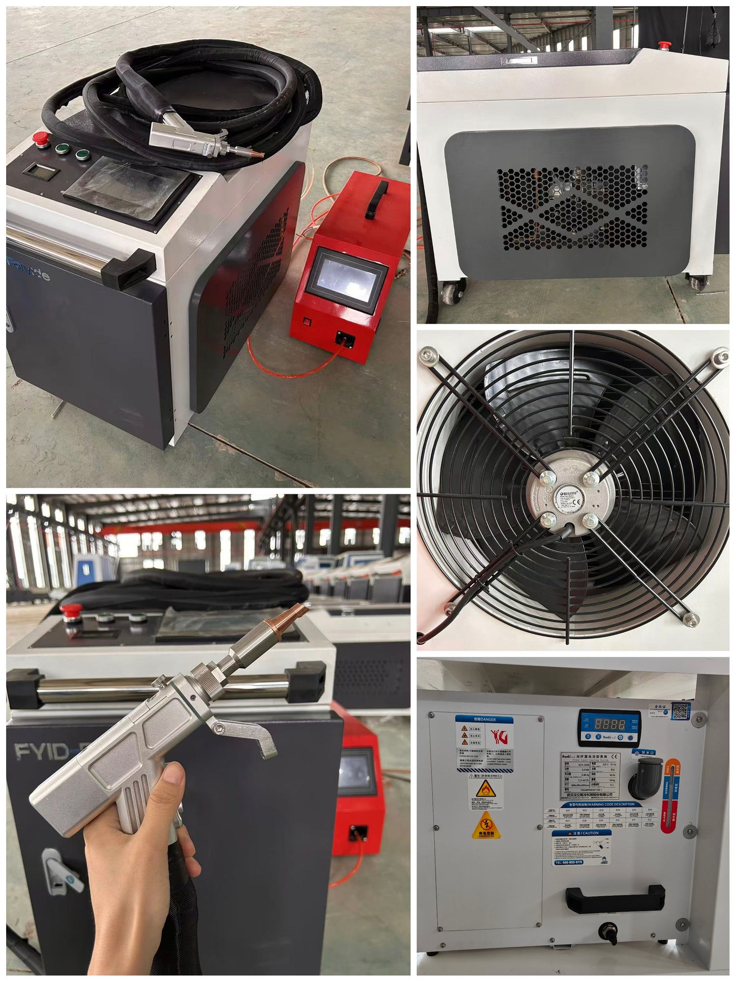 Laser Welder Handheld Fiber Welding Machine 1500W 4 in 1 Water Cooling Cutting Weld Seam Cleaning with Auto Wire Feeder Cable Length 10m for Metal Stainless Steel Aluminum Copper
