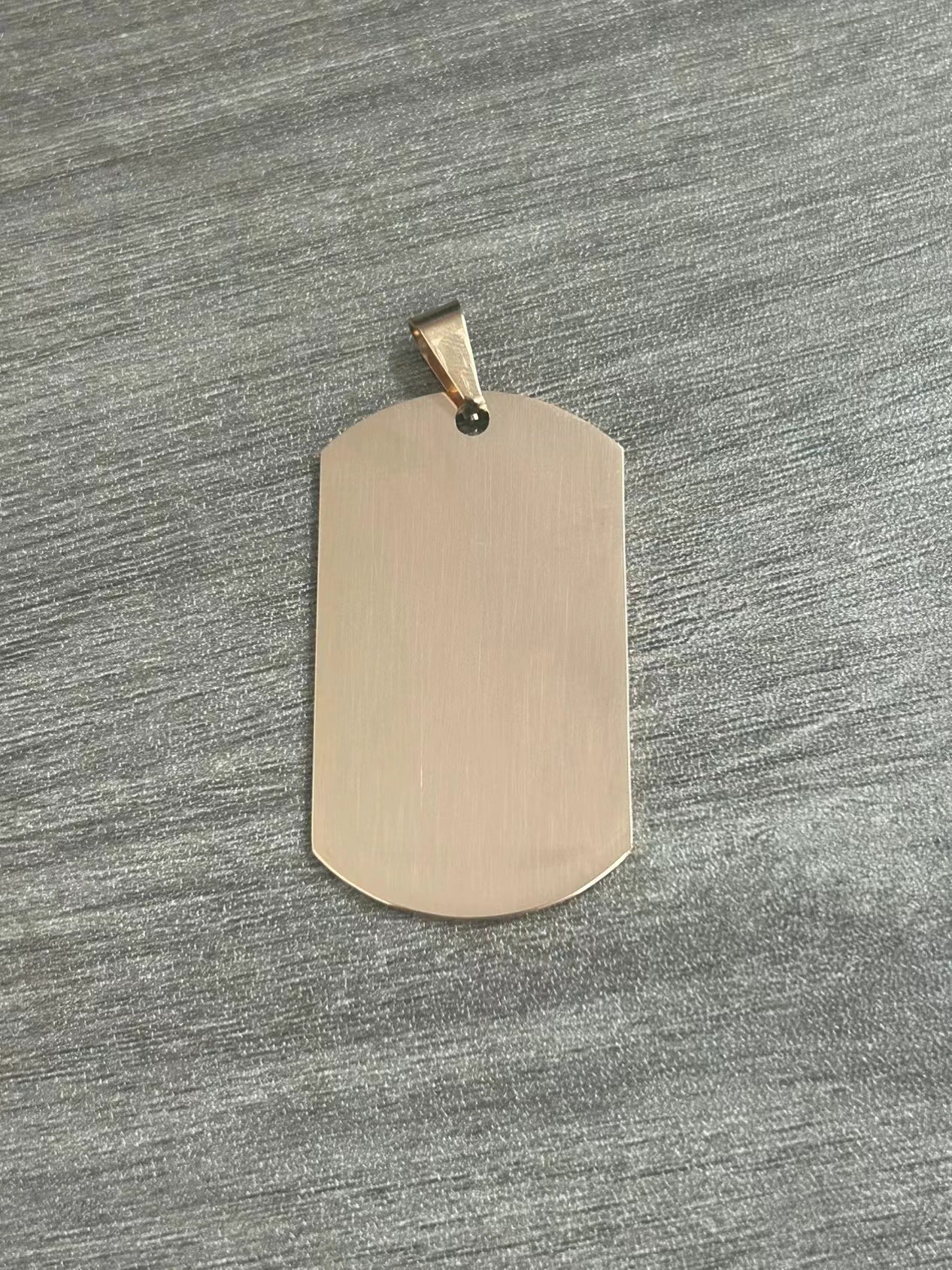 100 pcs Titanium steel dog tag pendant European and American explosive mirror  tag necklace