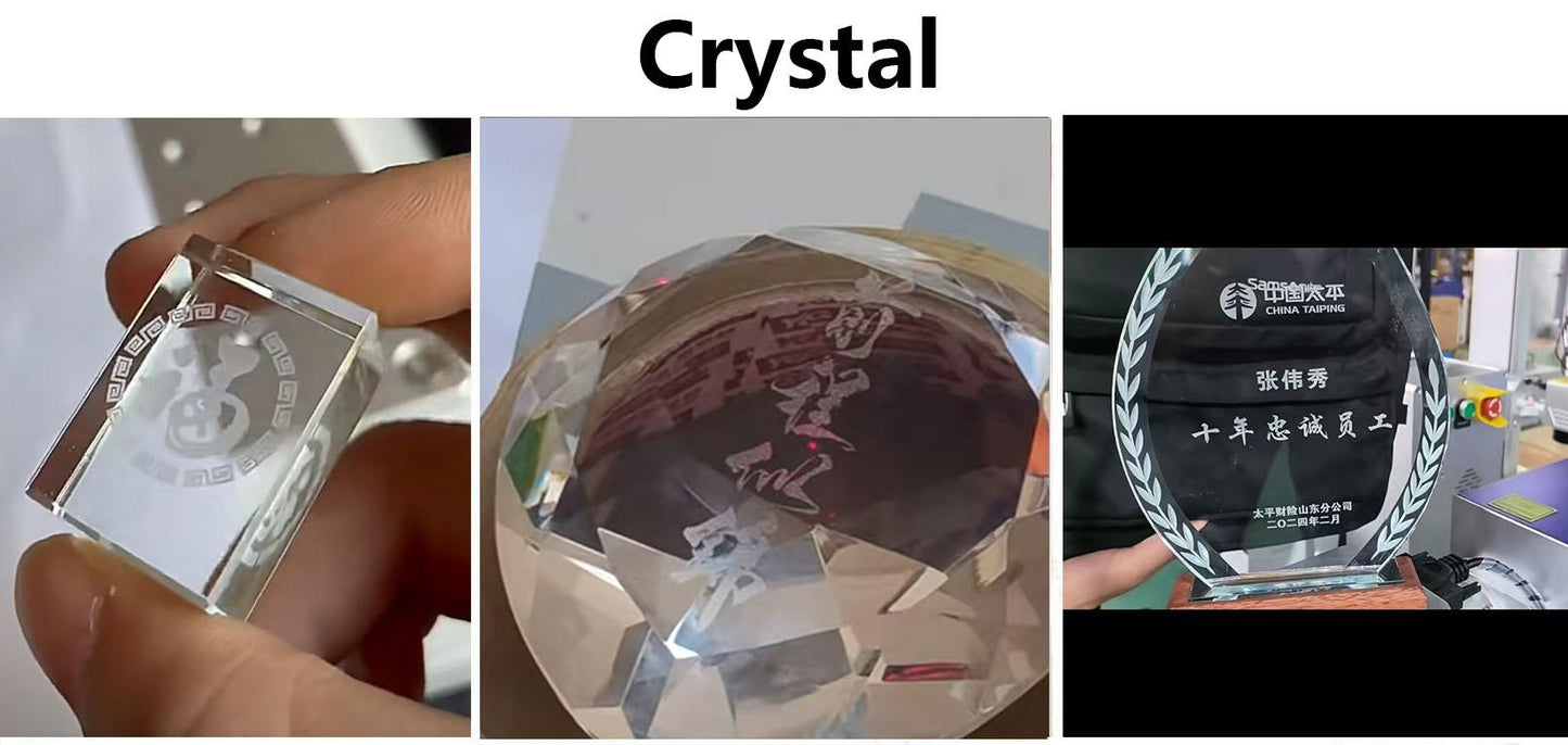 Máquina de marcado láser de fibra 20/30W/50W/100W Máquina de grabado láser de escritorio Máquina de marcado láser Máquina de grabado y marcado de metales con área de escaneo de 4.3” X 4.3”