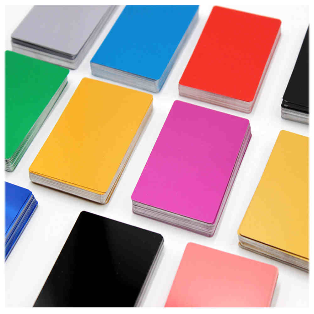 100 Pcs 0.22mm Laser Marking Test Aluminum Sheet Metal Nameplate Business Card Blank