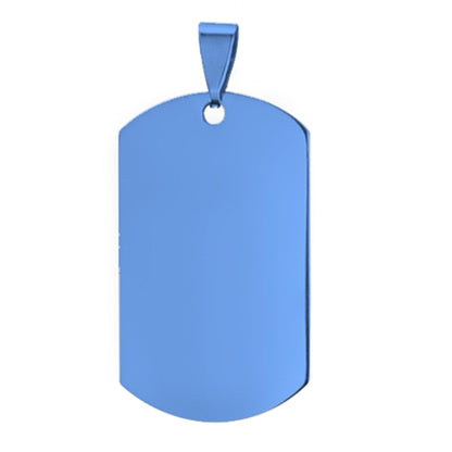 100 pcs Titanium steel dog tag pendant European and American explosive mirror  tag necklace