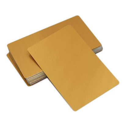 100 Pcs 0.22mm Laser Marking Test Aluminum Sheet Metal Nameplate Business Card Blank