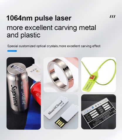 Fiber Laser Marking Machine 8.5kg 4K HD Color for metal plastic leather painted wood Laser Engraving Laser Welder