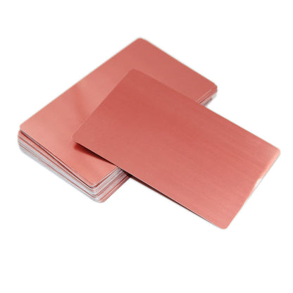 100 Pcs 0.22mm Laser Marking Test Aluminum Sheet Metal Nameplate Business Card Blank
